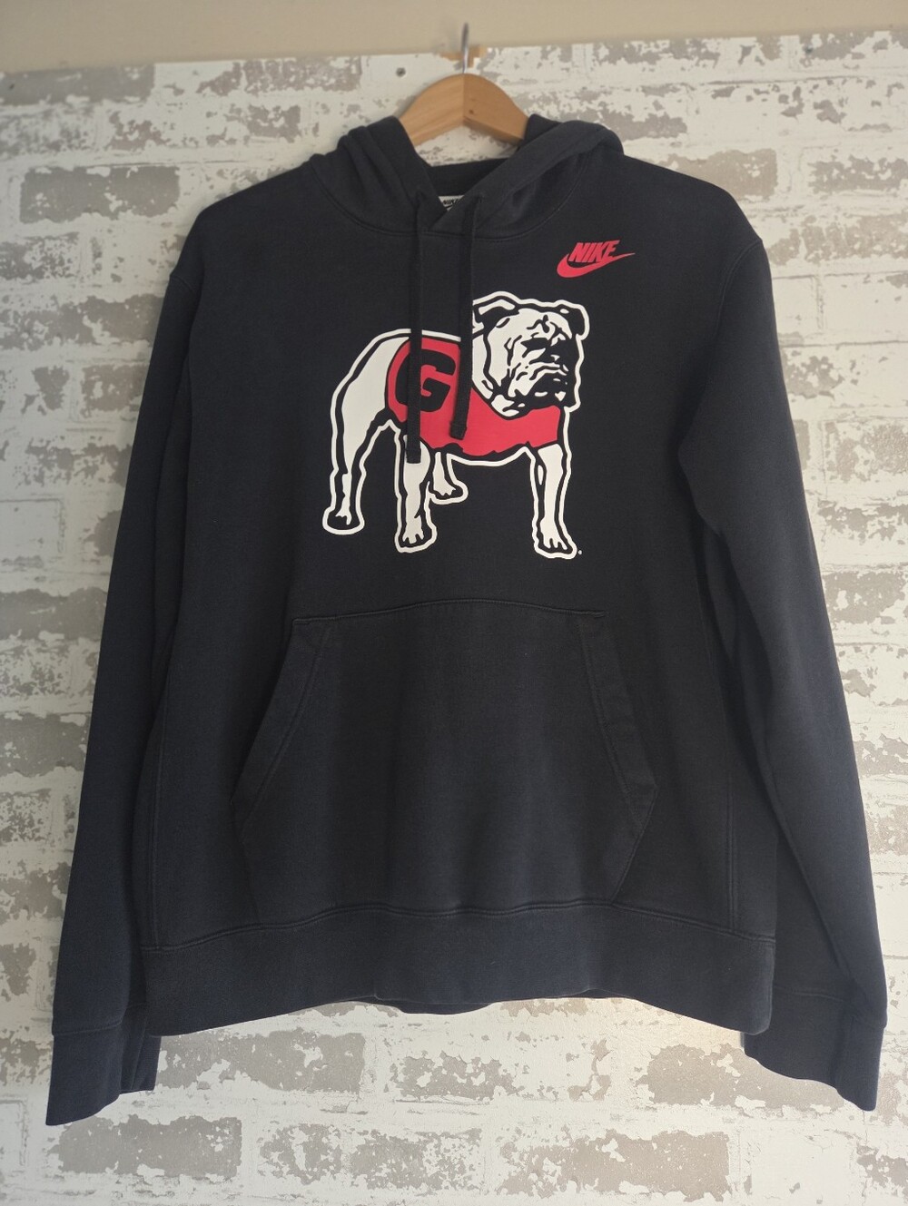 Nike Georgia Bulldogs Standing Uga Hoodie Mens Medium Black